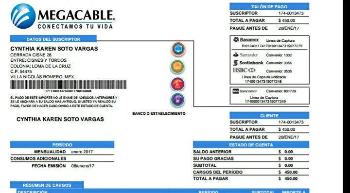 Recibo Megacable Consulta y métodos de pago