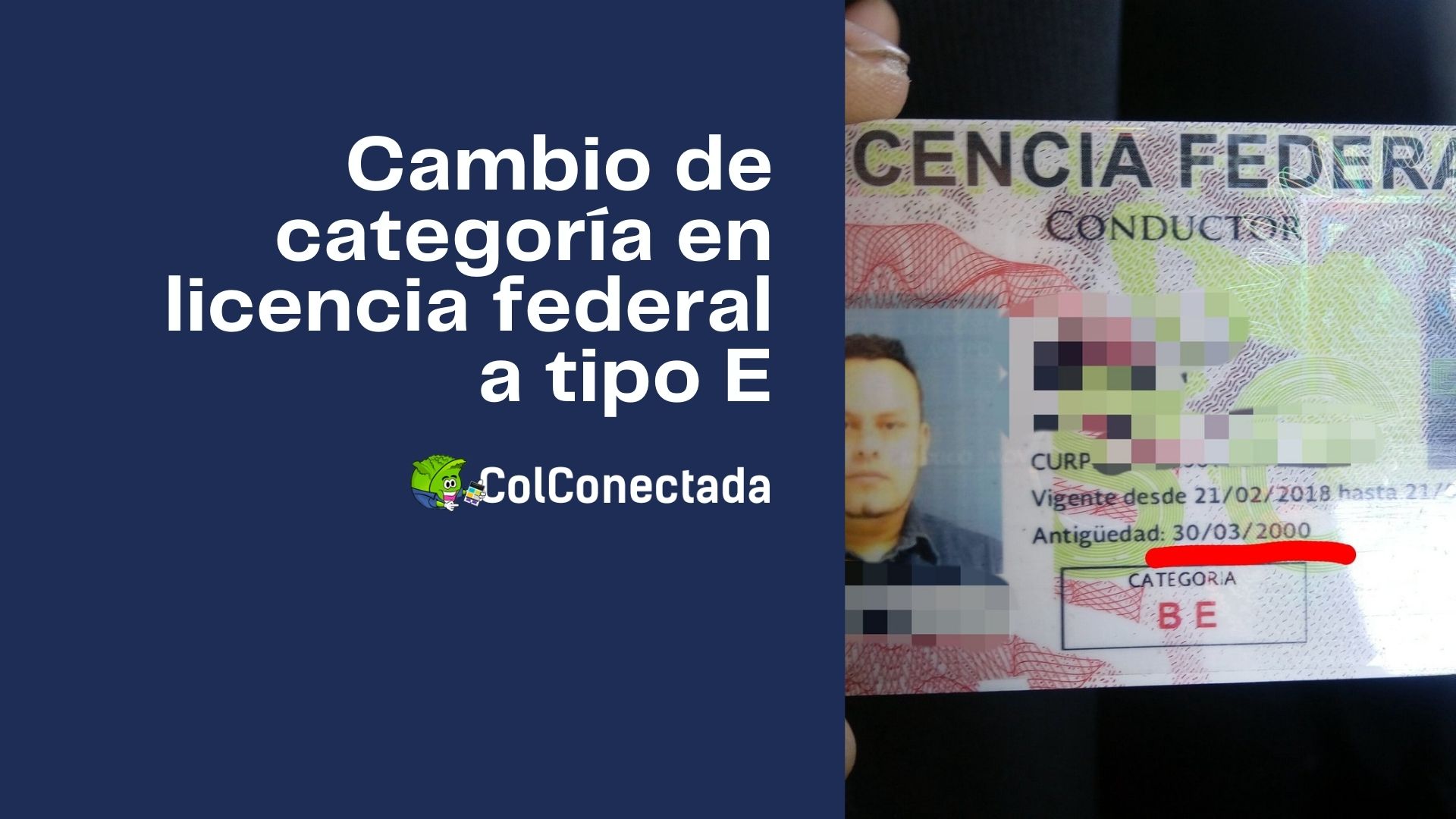 Pasos para solicitar el cambio de licencia federal a tipo E